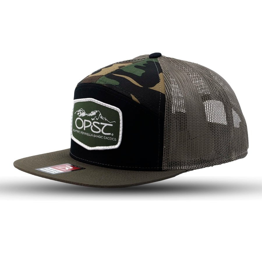 7 Panel Camo Trucker Hat-Snapback