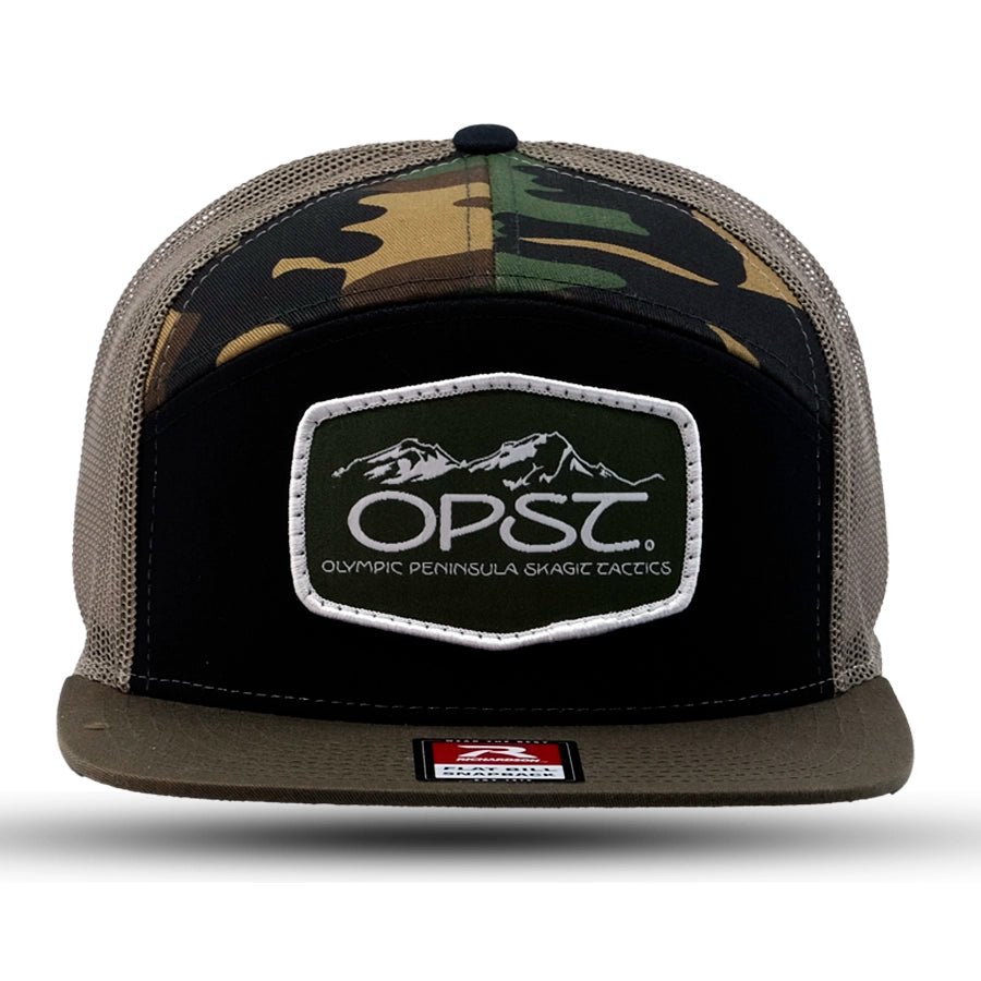 7 Panel Camo Trucker Hat-Snapback