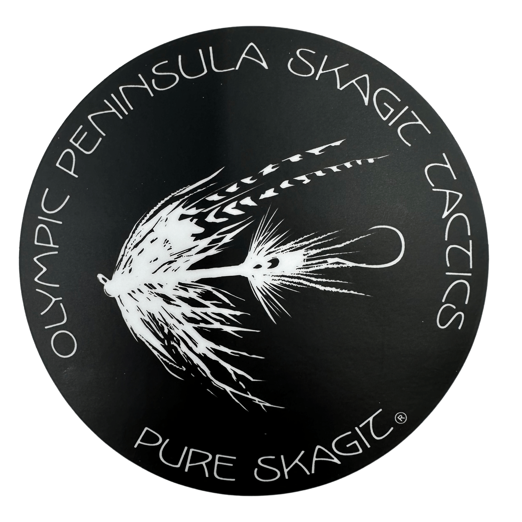 4" Circle Cut Sticker, Intruder/Pure Skagit, Black