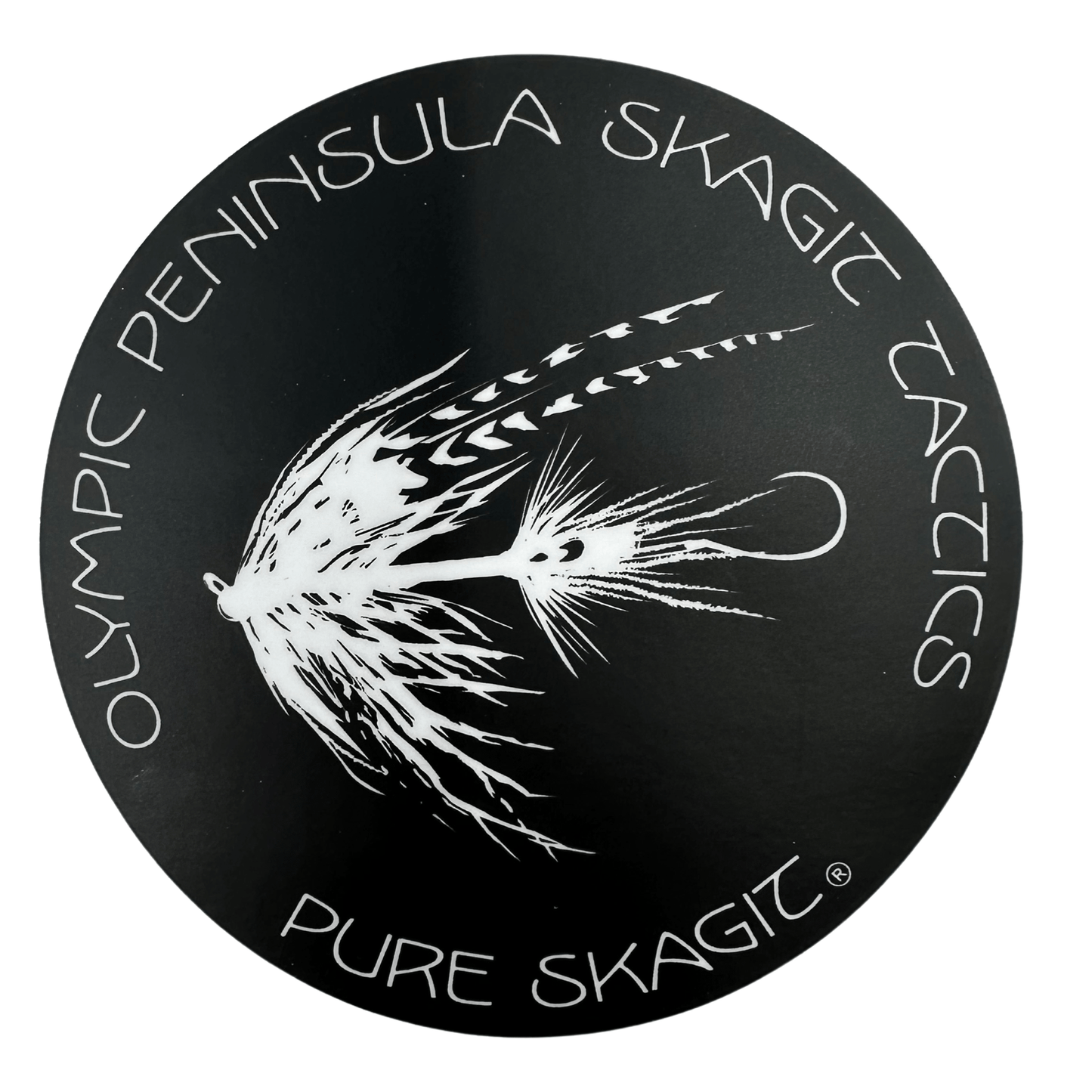 4" Circle Cut Sticker, Intruder/Pure Skagit, Black