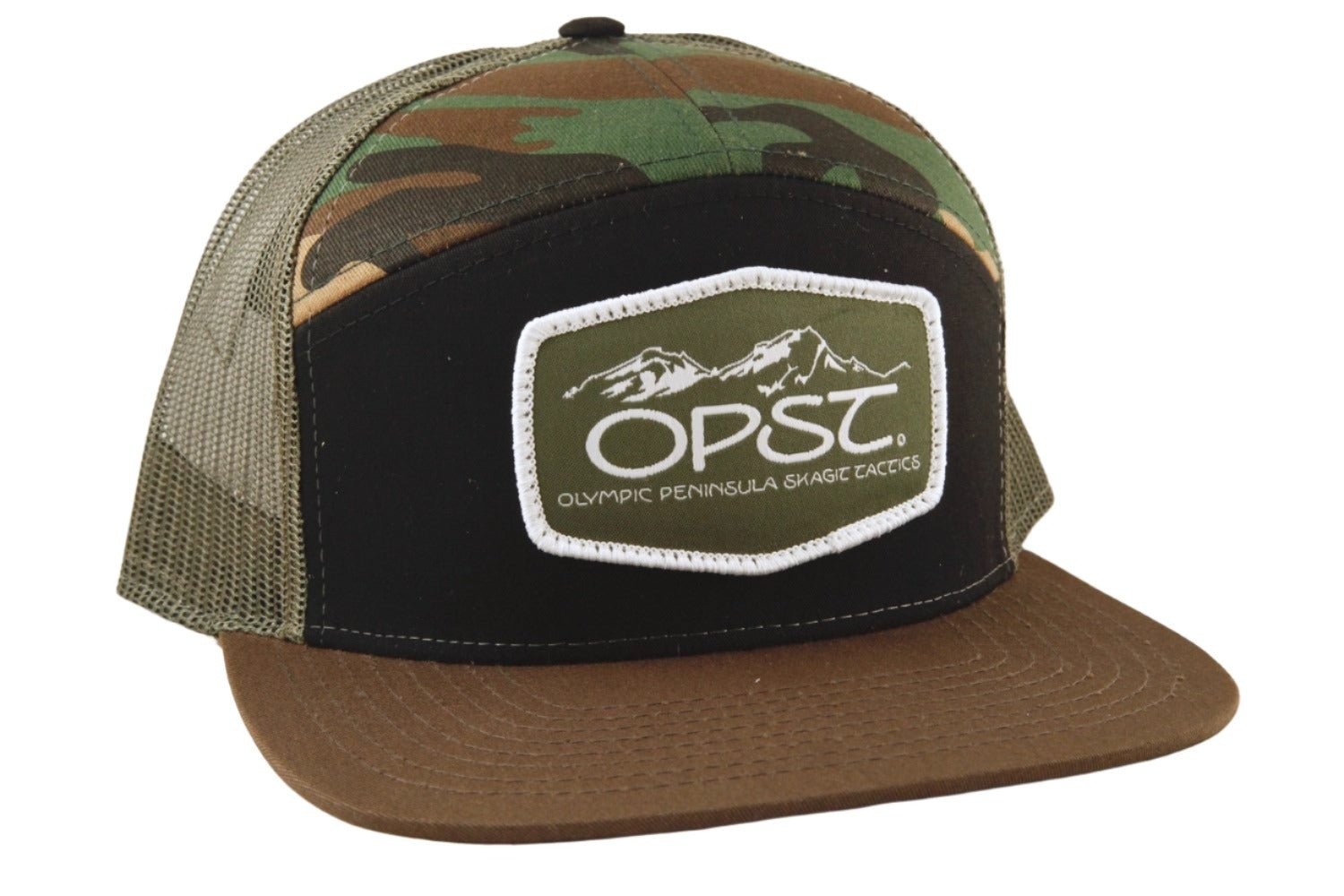 7 Panel Camo Trucker Hat-Snapback